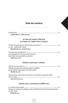 Enfant, enfance et scandale à l'époque moderne