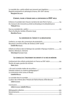 Enfant, enfance et scandale à l'époque moderne