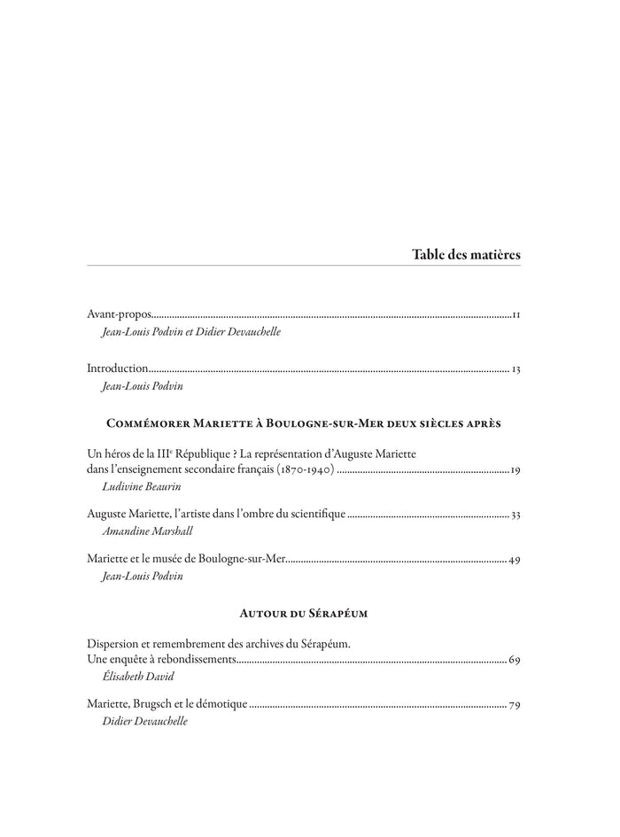 Auguste Mariette. Deux siècles après