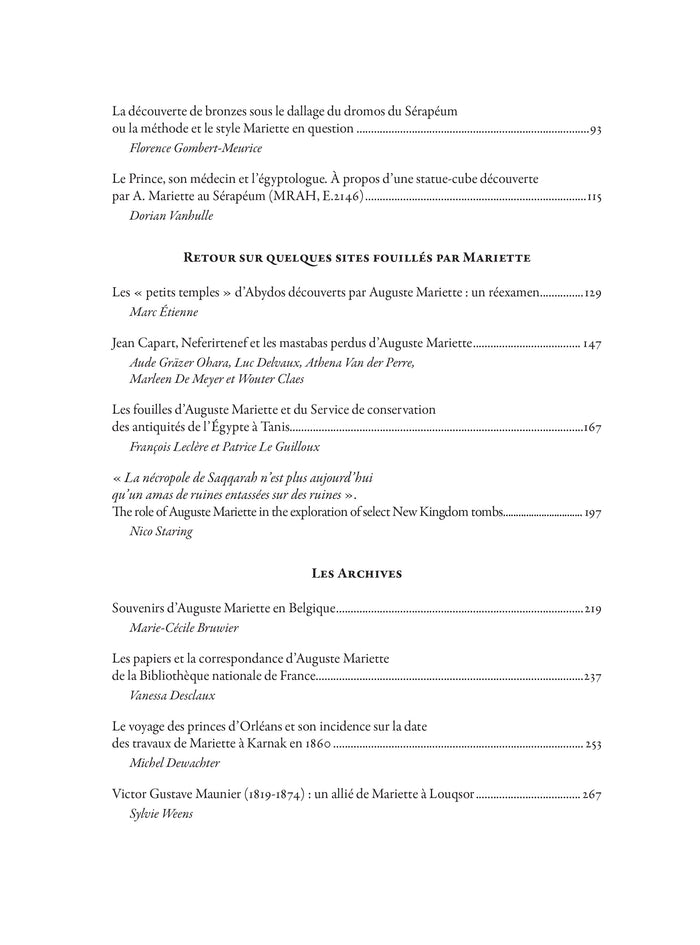 Auguste Mariette. Deux siècles après