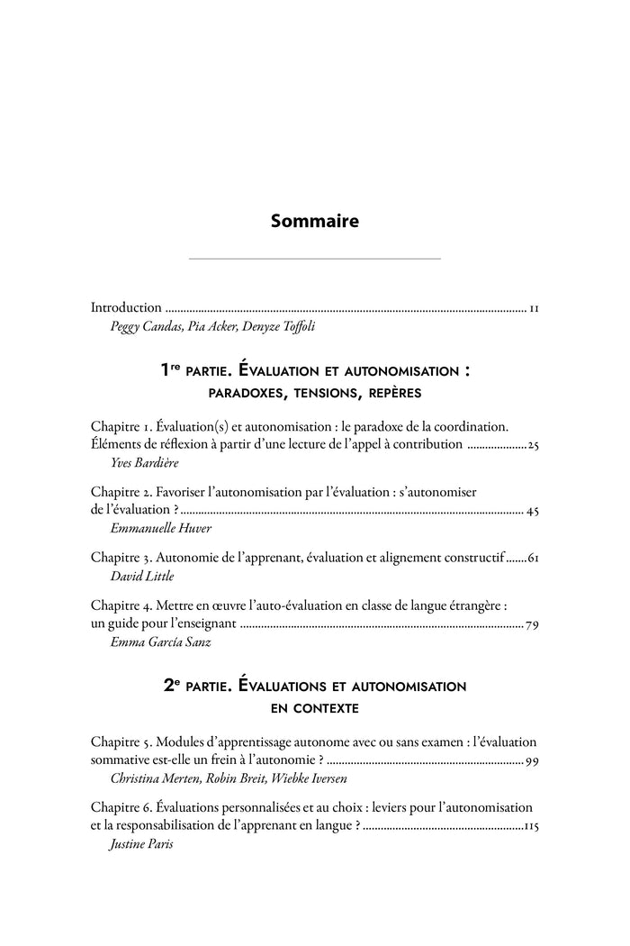 Apprentissage, évaluation(s) et autonomisation