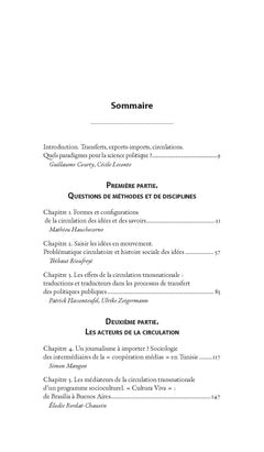 Transferts, exports-imports, circulations