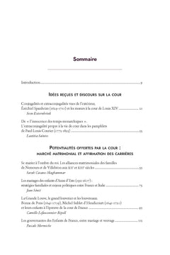 Conjugalités à la cour de France