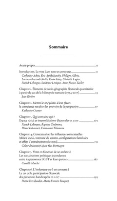 Les contextes du vote