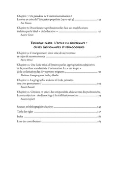 Crises dans et hors l'école en France