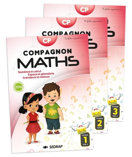 Compagnon Maths CP - Fichiers Élève 3 vol édition 2016