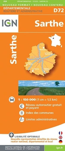 D72 SARTHE 1/200.000