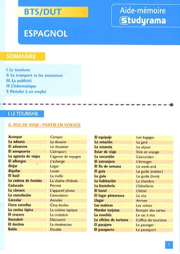 Espagnol BTS/DUT