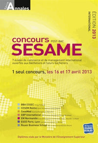 Annales sésame 2012-2013