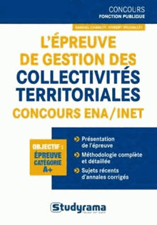 L'épreuve de gestion des collectivités territoriales concours ena/inet