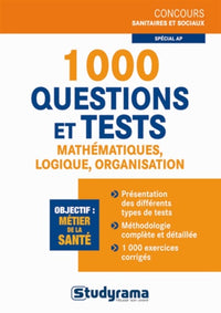 1000 questions et tests mathématiques, logique et organisation spécial AP