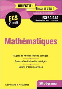 Mathématiques 2e année ECS exercices