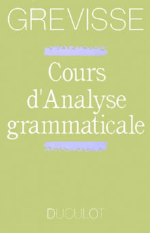 Cours d'analyse grammaticale