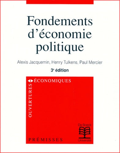 Fondements d'économie politique