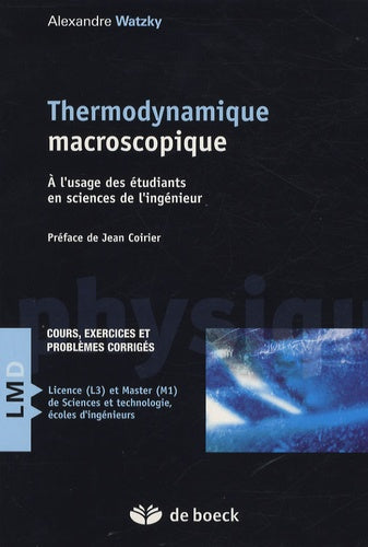 Thermodynamique macroscopique