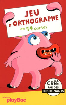 Cartes éducatives Monstres - Jeu d'orthographe