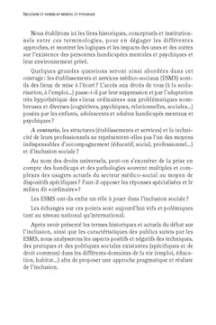 Inclusion et handicap mental et psychique