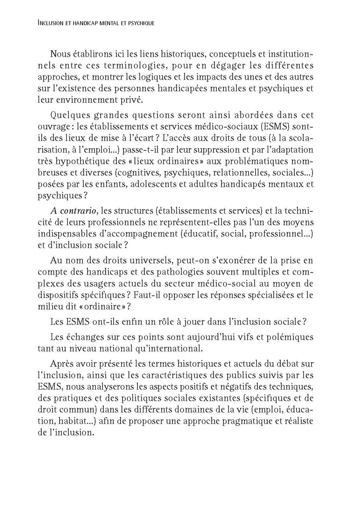 Inclusion et handicap mental et psychique