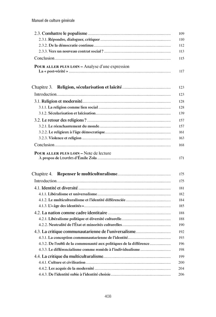 Manuel de culture générale