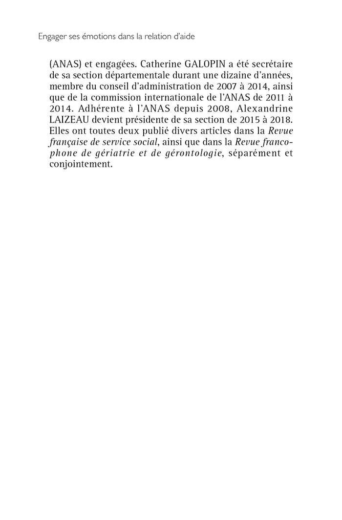 Engager ses émotions dans la relation d'aide