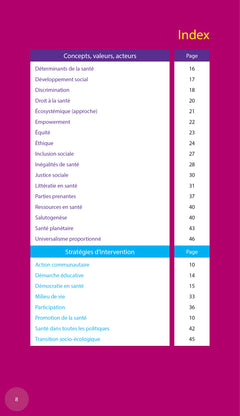Glossaire de promotion de la santé