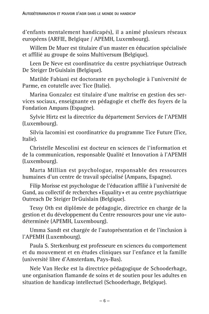 Autodétermination et pouvoir d'agir dans le monde du handicap