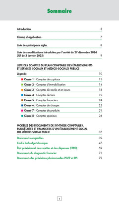 Liste des comptes du plan comptable des établissements et services sociaux et médicosociaux publics