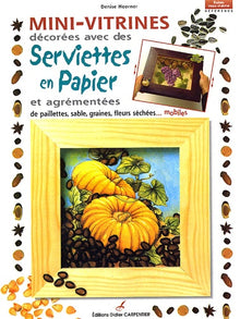 Mini-vitrines décorées avec des serviettes en papier