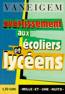 Avertissement aux écoliers et lycéens