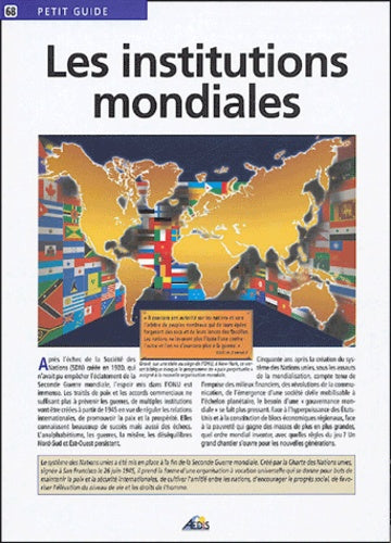 Les institutions mondiales