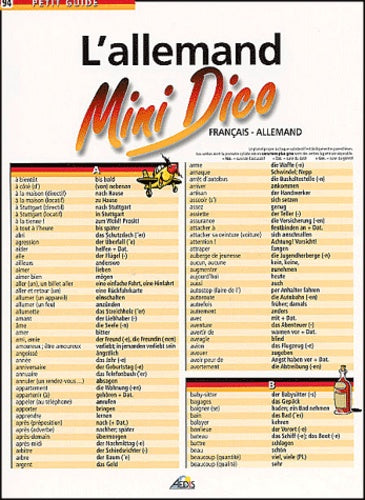 L'allemand : Mini dico français-allemand