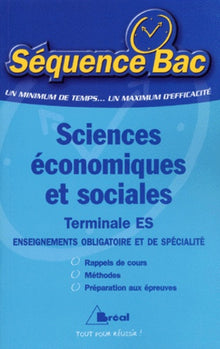 Sciences économiques et sociales. Terminale ES