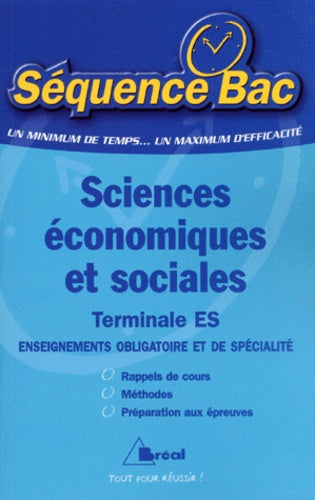 Sciences économiques et sociales. Terminale ES