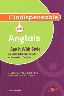 L'indispensable en anglais.