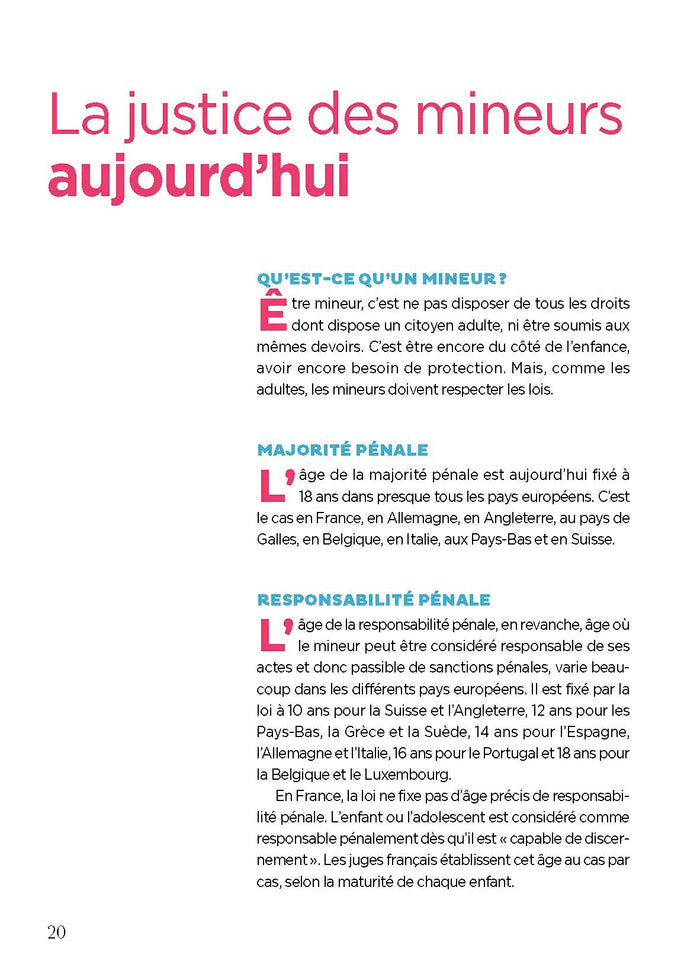 La justice des mineurs