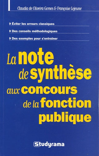 La note de synthèse aux concours de la fonction publique