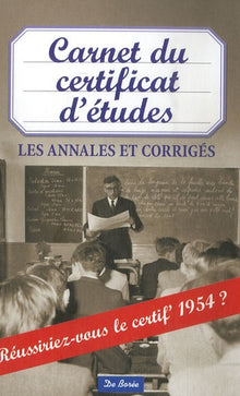 Carnet du certificat d'études