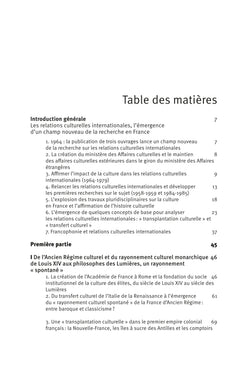 Les relations culturelles internationales de la France