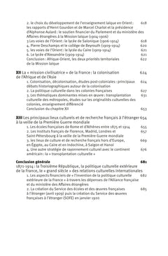 Les relations culturelles internationales de la France