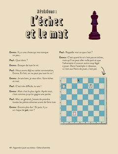 J'apprends à jouer aux échecs : Cahier d'activités