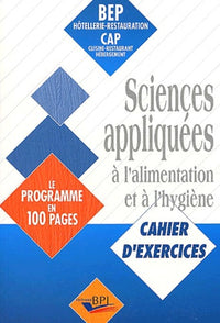 Sciences appliquees a l'alimentation et a l'hygiene