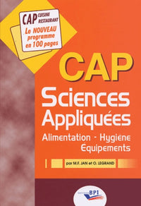 Sciences appliquées CAP: Alimentation - Hygiène - Equipements