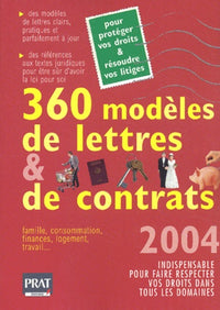 360 modèles de lettres et de Contrats, édition 2004