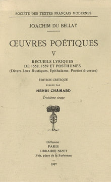 Oeuvres poétiques V