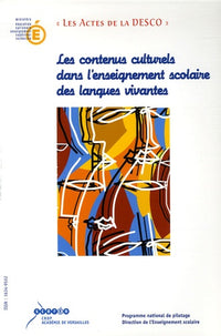 Les contenus culturels dans l'enseignement scolaire des langues vivantes
