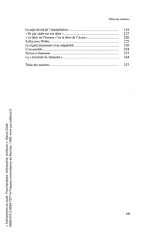 Subversions du sujet