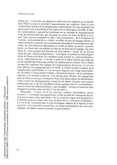 Subversions du sujet