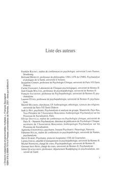 Divisions subjectives et personnalités multiples