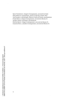 Divisions subjectives et personnalités multiples