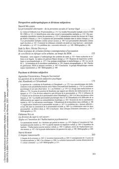 Divisions subjectives et personnalités multiples